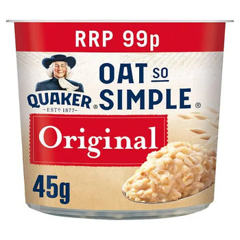 Quaker Oat So Simple Original Porridge Pot 99p PMP 45g (Karton mit 8)
