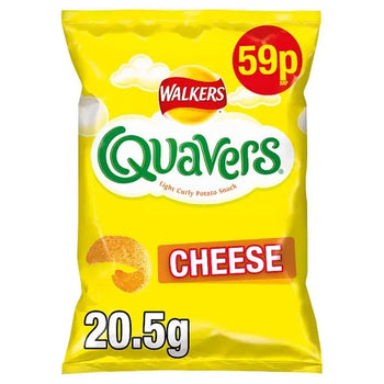 Walkers Quavers Cheese Snacks 59p PMP 20.5g (Case of 32)