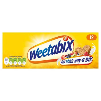 Weetabix 12er Pack (Karton mit 10 Stück) Wenig Zucker und Salz