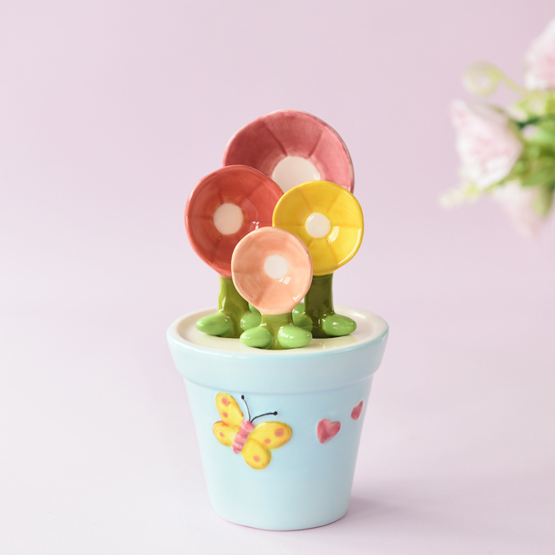 Flower Pot Measuring Spoons Set - Orenji Home