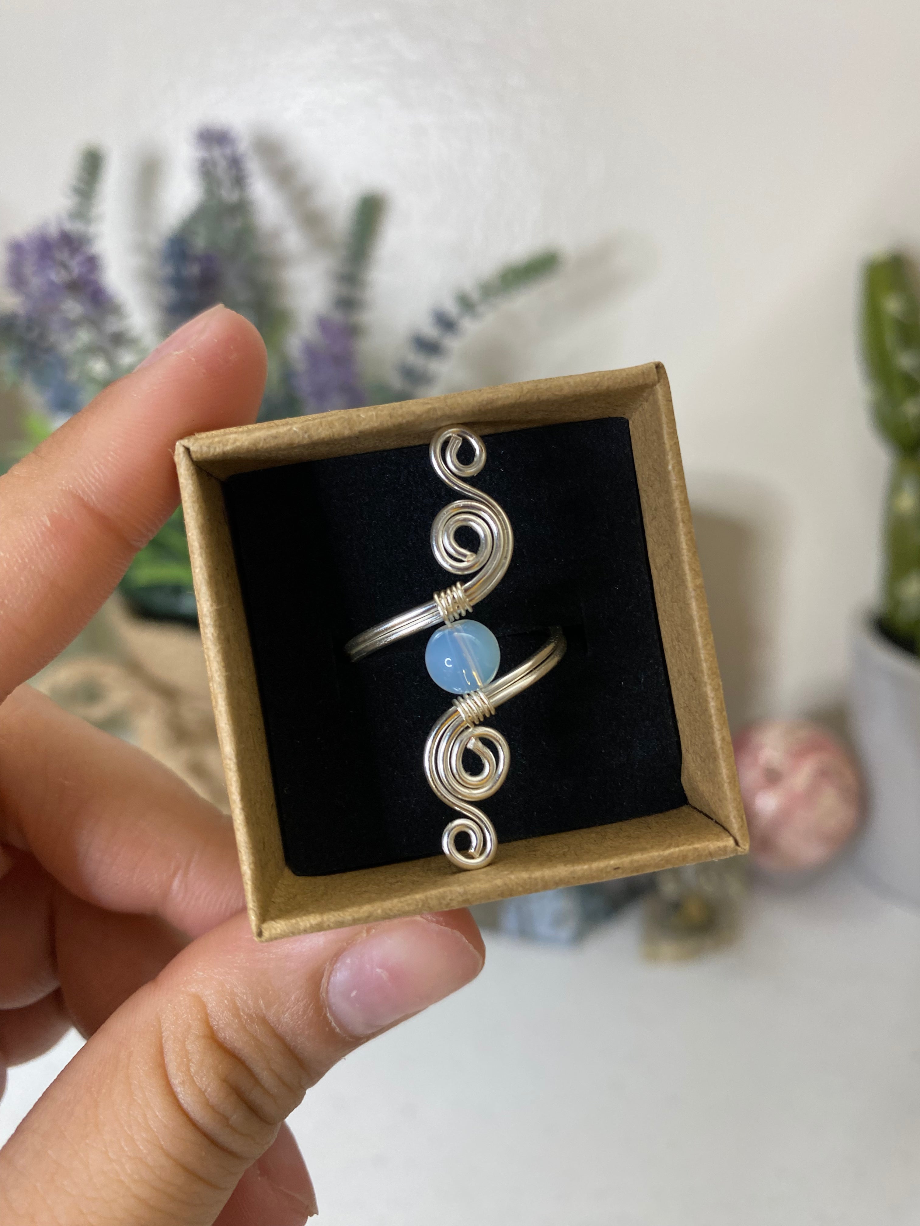 Opalite size adjustable ring