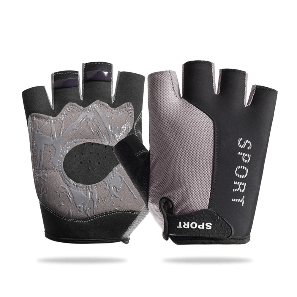 Atmungsaktive Halbfinger Handschuhe für sicheren Griff beim Radfahren