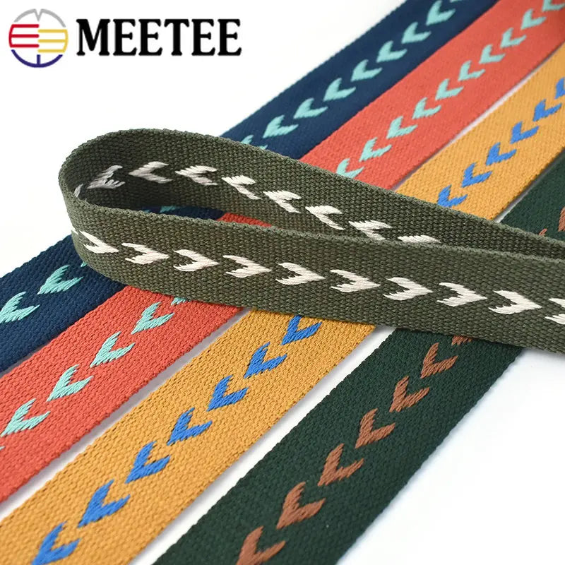Vielseitiges 38mm Jacquard Gurtband aus Polyester Baumwolle zum Nähen