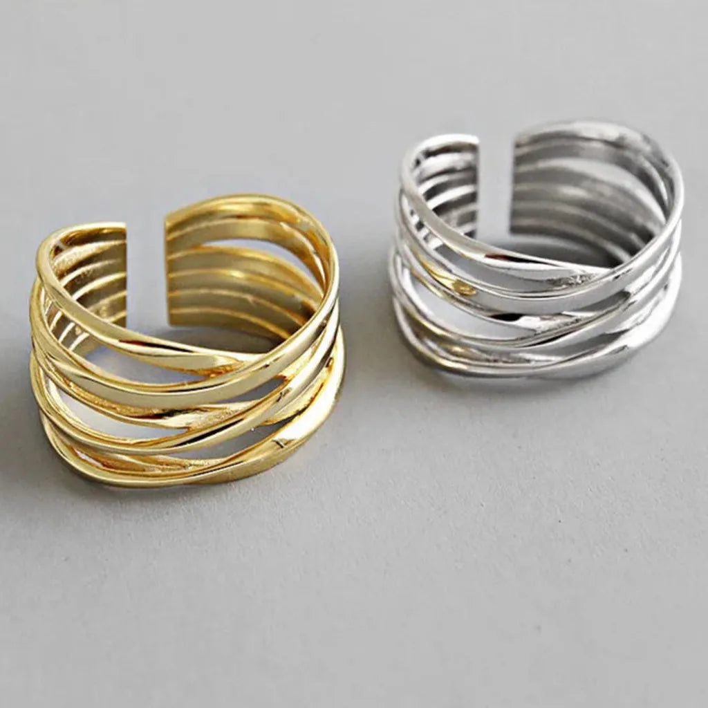Creative Multilayer Winding Geometric Ring-ReesJewels-ReesJewels