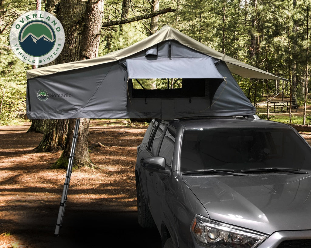 Roof Top Tent 2 Person Extended Roof Top Tent With Annex Green/Gray Nomadic Overland Vehicle Systems Overland Vehicle Systems - SRQ Fabrications product image