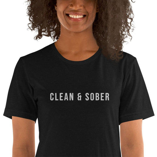  Glamorize Sobriety Quote Sober Girl T-Shirt : Clothing