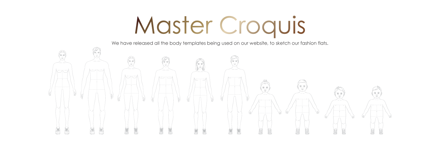 fashion croquis or body templates