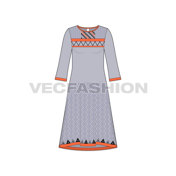 Make Lovely HighLow Kurtis through Fashion Illustration