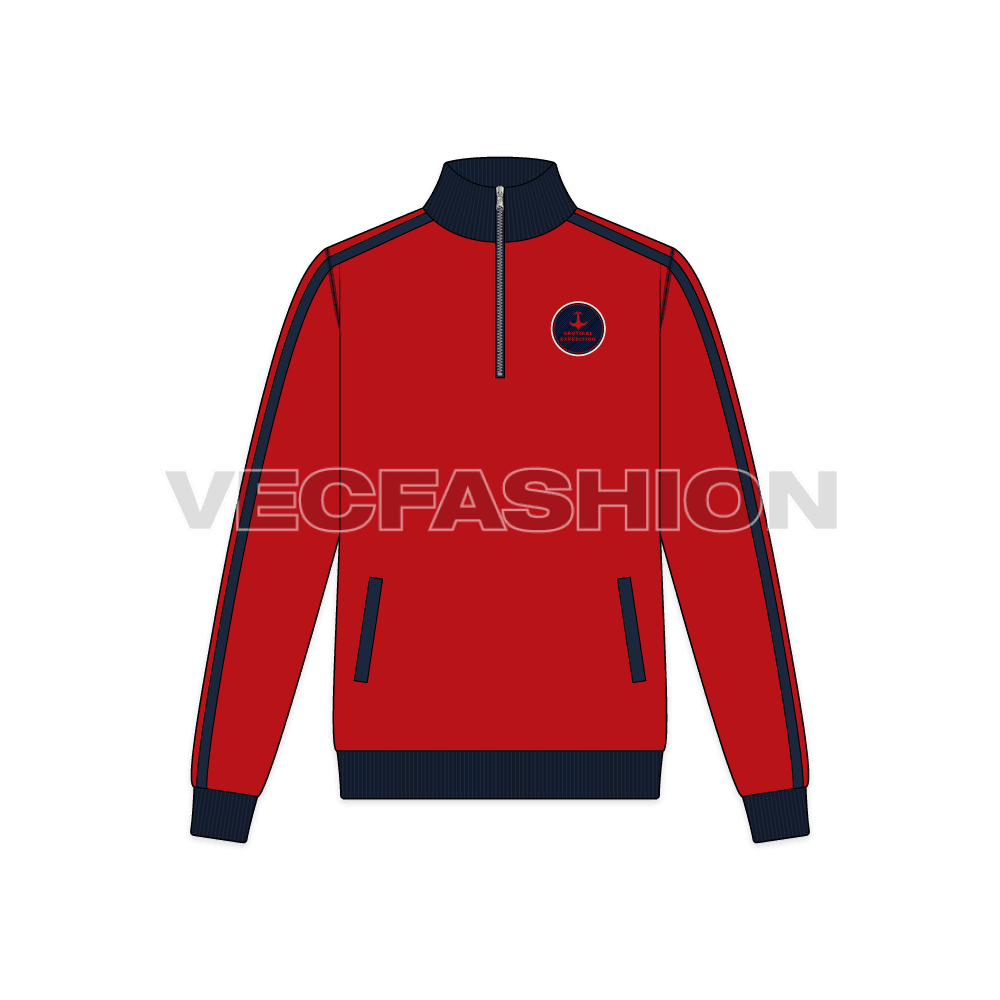 Mens Activewear Track Jacket - VecFashion Templates