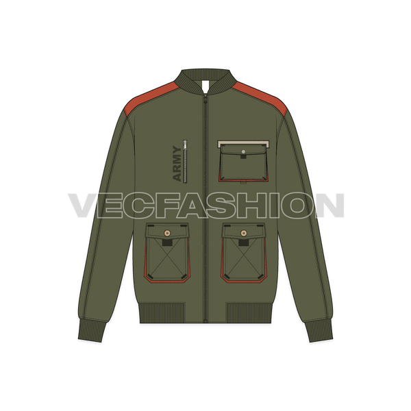 Varsity Bomber Jacket Mockup - Free Download Images High Quality PNG, JPG