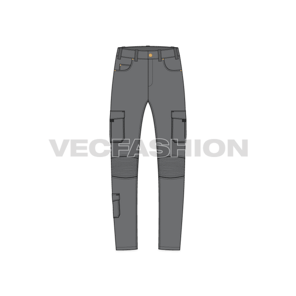 Mens Cargo Pants Template - VecFashion Templates