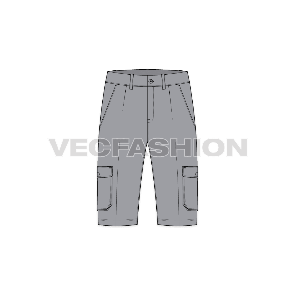 Mens Cargo Shorts Bermuda Length - VecFashion