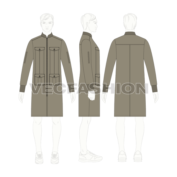 Men's flight jacket design template Stock Vector by ©ivelly 31111449