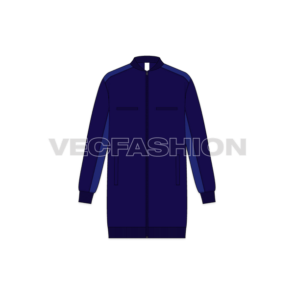 Long Sleeve Hoodie Jacket Design Template In Vector Hooded Bomber
