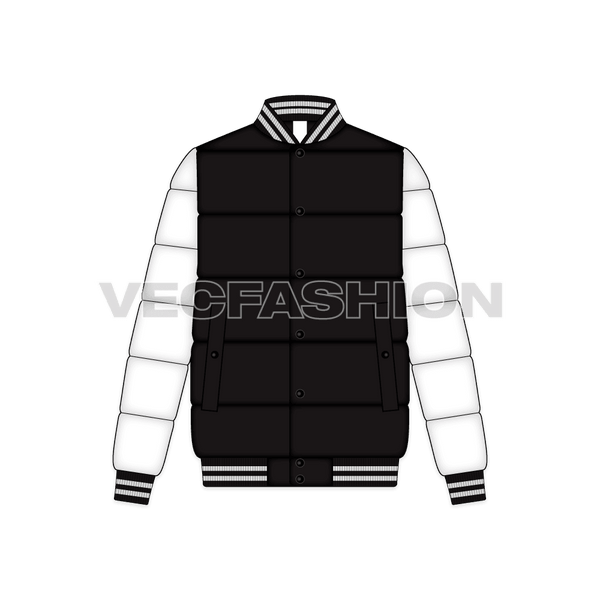 Mens American Baseball Vector Jacket