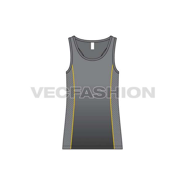 Mens black tank top template in three dimensions: front, side and back  view. Stock Vector by ©kololo15 273332190