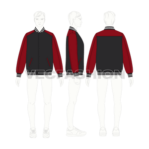 Mens Stylish Varsity Jacket - VecFashion