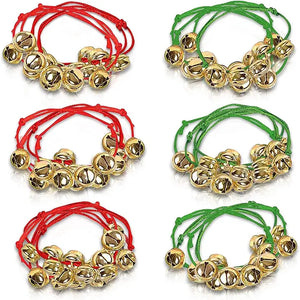 Christmas Jingle Bell Adjustable Bracelet Stocking Stuffer (Case of 12) - Oceanview Gifts