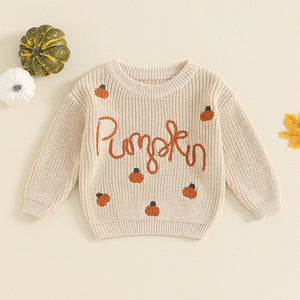 Pumpkin Patch Fall Knit Baby Toddler Sweater - Oceanview Gifts