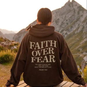 Faith Over Fear Christian Hoodie - Oceanview Gifts