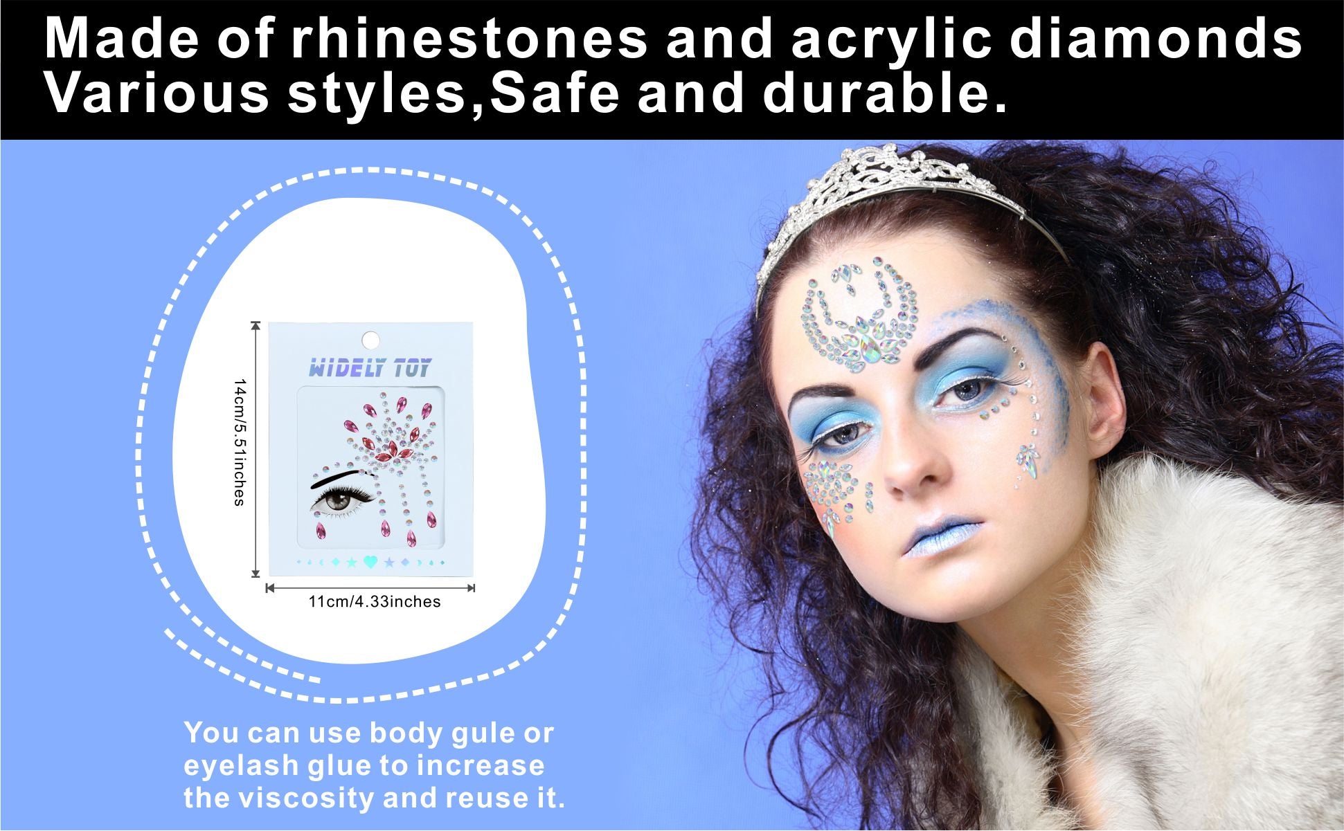 Face Jewels Rhinestones For Makeup, Face Gems Stick On Eye Rhinesto