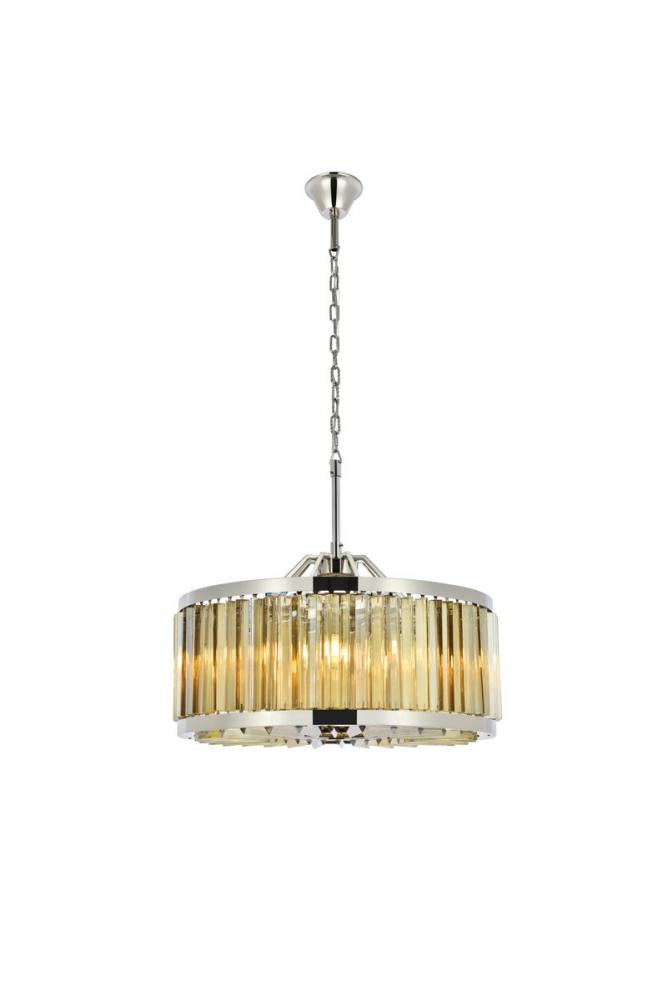 Elegant Lighting CHELSEA 1203D28PN-GT/RC Chandelier Transitional - Polished Nickel