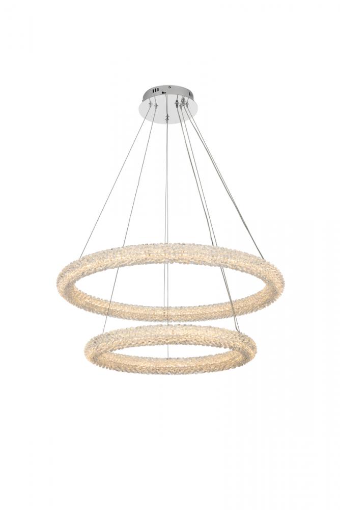 Elegant Lighting BOWEN 3800G32C Chandelier Modern - Chrome