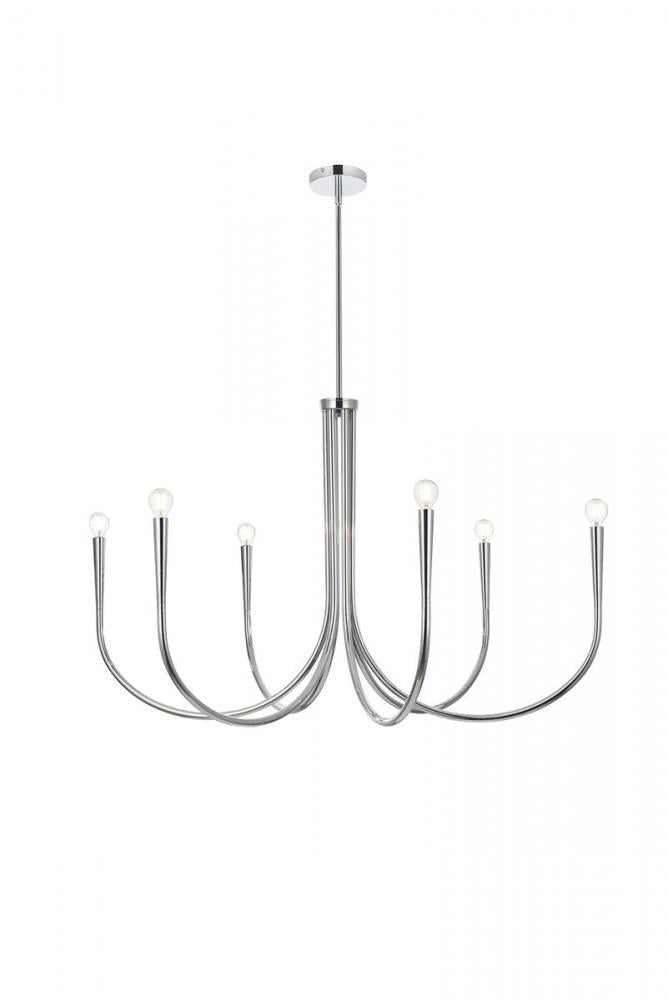 Elegant Lighting LAYNE LD722D42C Chandelier Transitional - Chrome