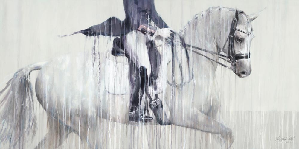 Dressage horse canvas print of charlotte dujardin
