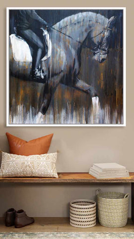 horse abstract painting portrait of dressage horse