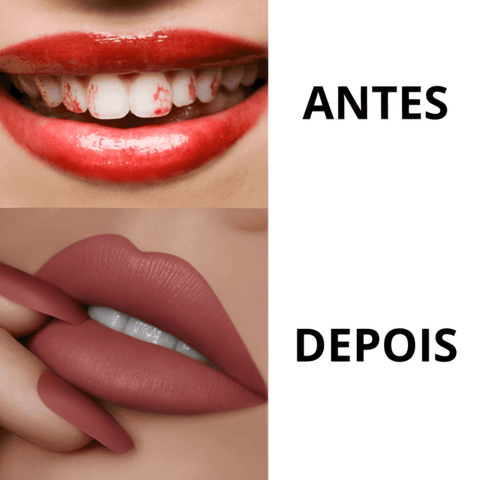 ANTES E DEPOIS DO BATOM VOGUE LIPS - DIORA