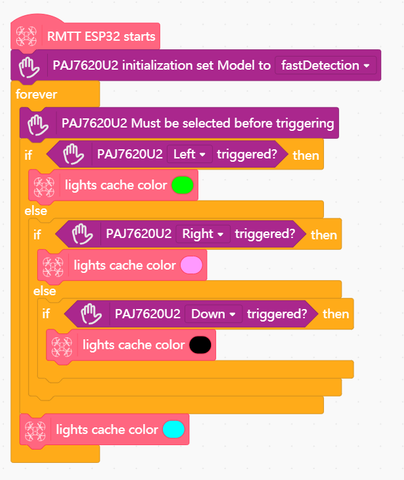 robomaster tt test gesture sensor code