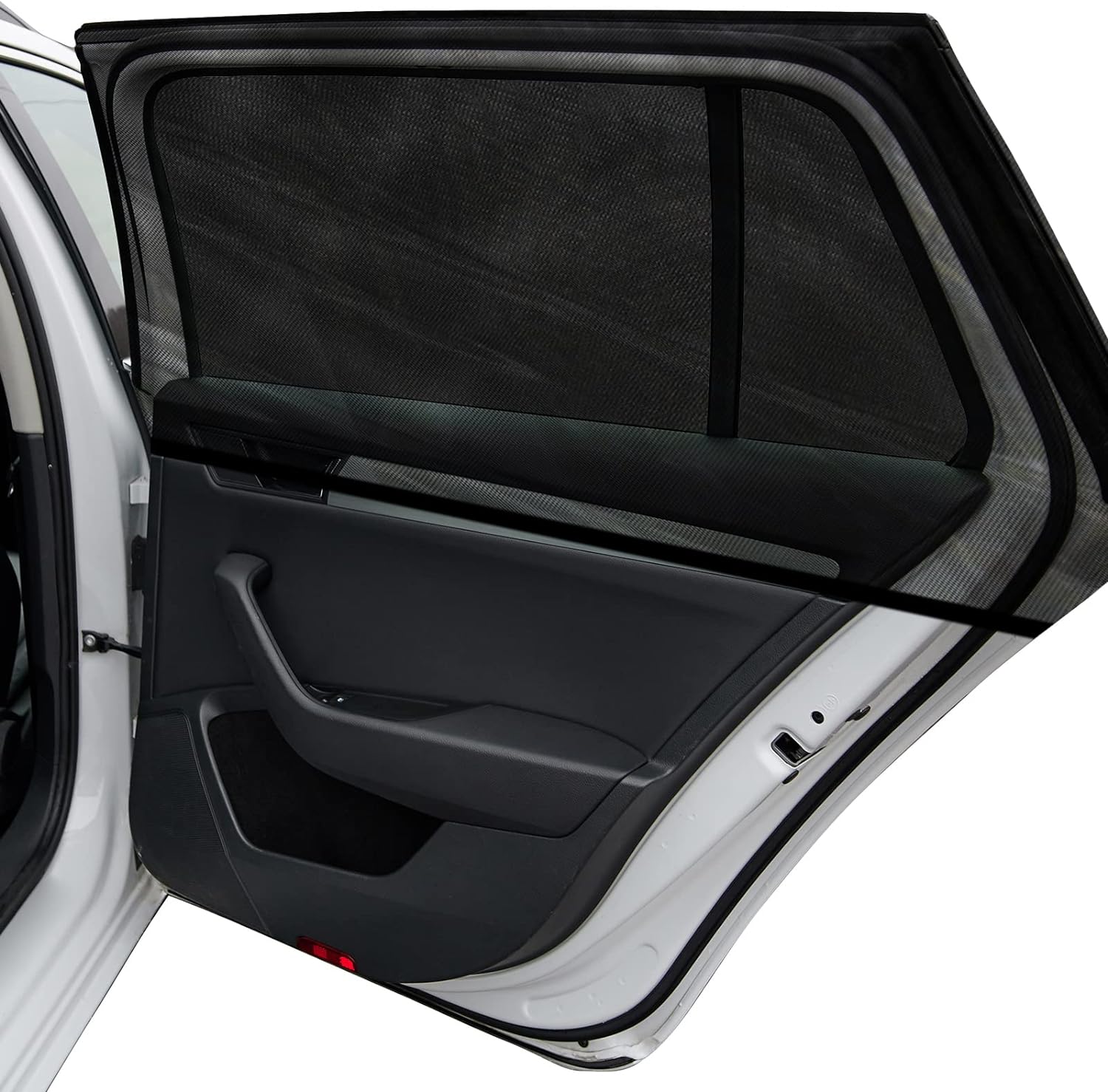 2 Pack Breathable Mesh Side Car Window Sun Shades, Stretch Car Window Screens for Baby/Camping Heat Block UV Protection, Back Window Covers for Car, Truck, SUV, Van-(Large 42"x20")