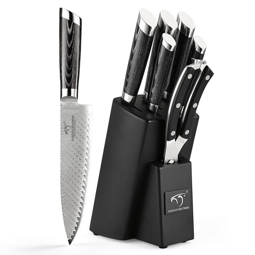 334 Unboxing: Nanfang Brothers 15 Piece Damascus Steel Kitchen Knife Set!!   $249.99! 