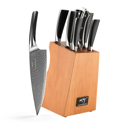 8-Pieces Damascus Kitchen Knife Set with Oxford Fabric Roll — Nanfang  Brothers Kitchenware