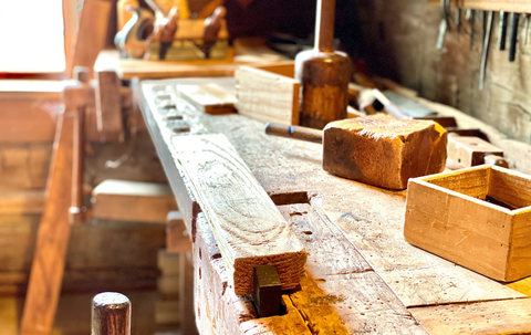 A wooden workbench