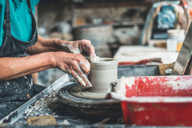 glazing raku pottery