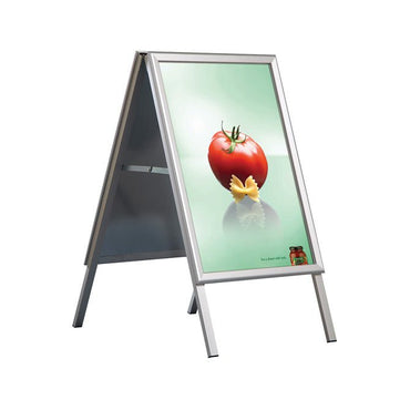 22 x 28 Aluminum A-Frame Sidewalk Sign, Silver with Snap Frame – Braeside  Displays