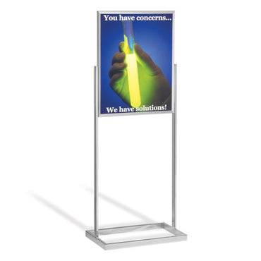 Vertical Poster Stand Frame 22 x 28 Polished Chrome Finish