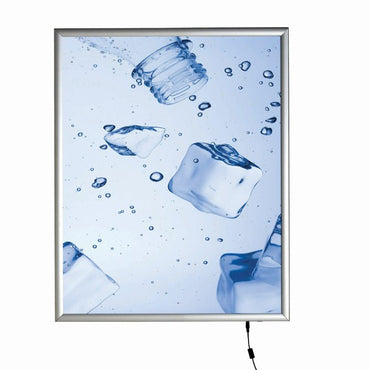 Outdoor 22x28 LED Light Box Slim Aluminum Poster Snap Frame in Silver –  LightBoxes4Sale