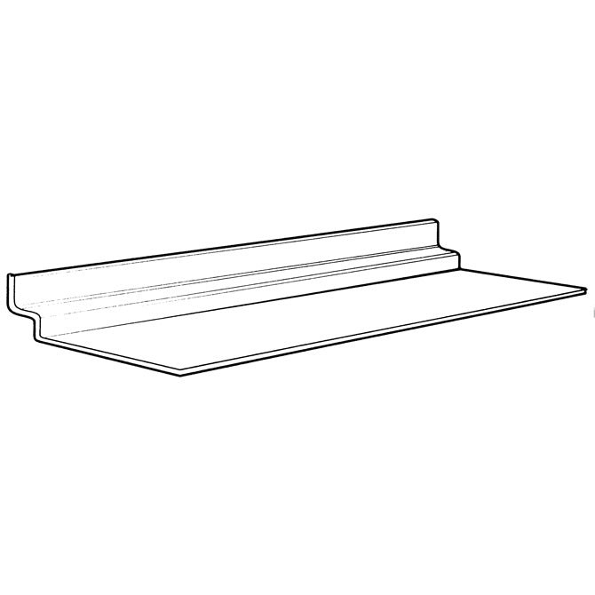 24" x 4" Acrylic Slatwall Shelf - Braeside Displays product image