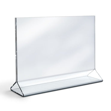 5 x 7 T-Style Acrylic Sign Holder, Bottom Loading