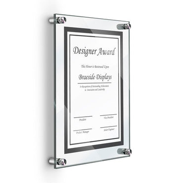 30 x 40 Silver Aluminium Certificate Poster Frame with Plexiglass Fr –  Displaysense