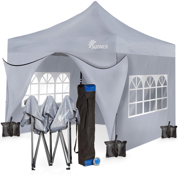 3x3M Steel Framed Gazebo - Black