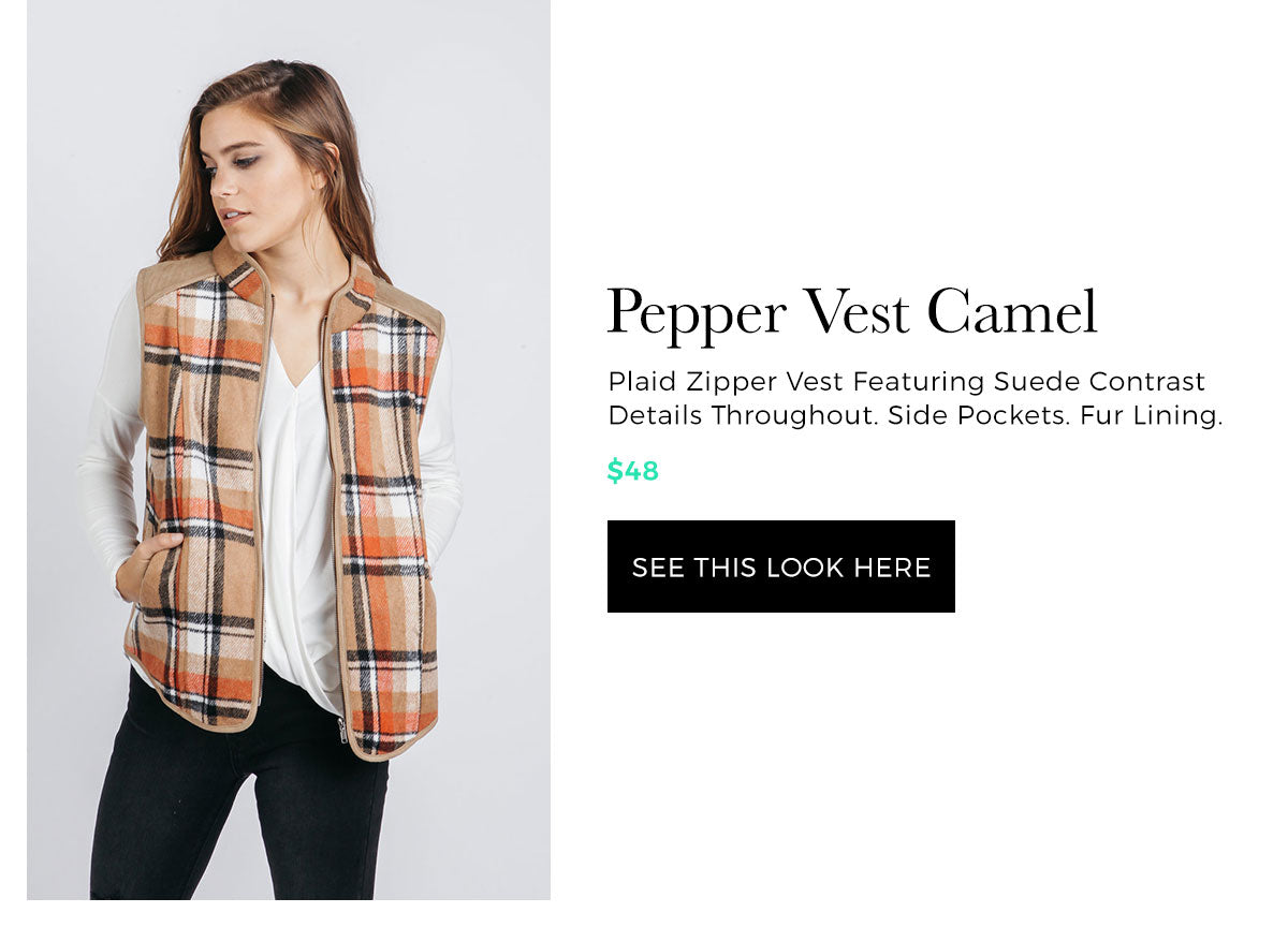 Pepper Vest in Camel