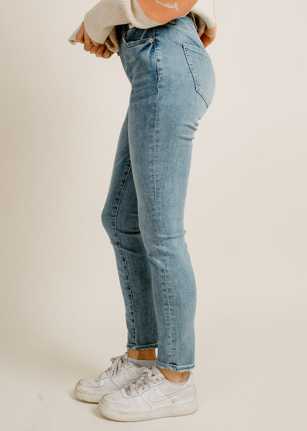 Audrey Midi Rise Skinny Denim - Hayes