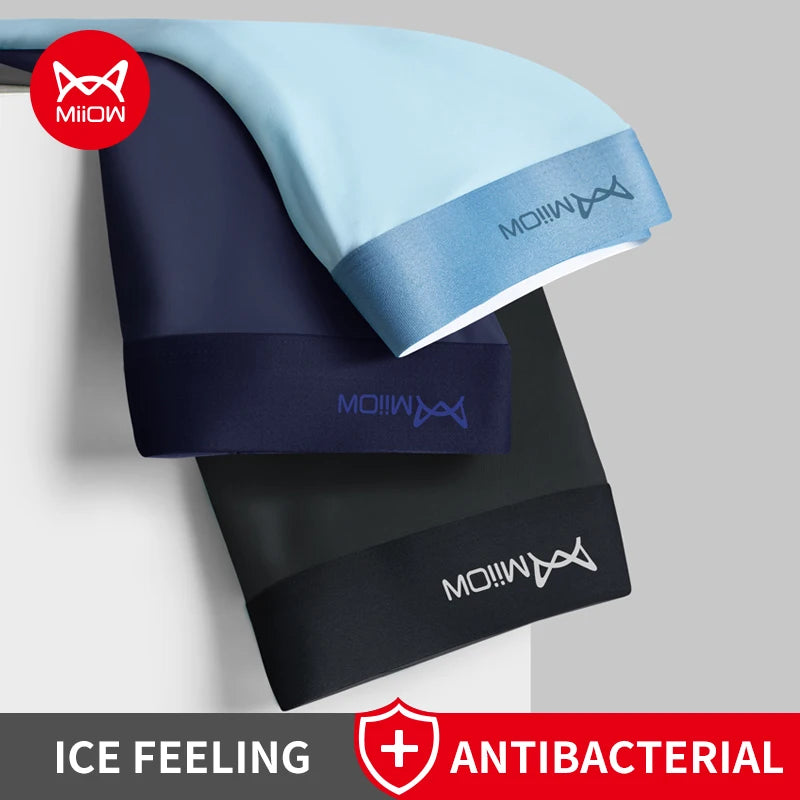 3pcs Ice Silk Mens Boxer Shorts Underwear Antibacterial - Picture 9 of 15