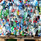 A pallet of plastic waste