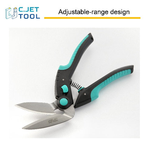 C.JET TOOL 10 Heavy Duty Scissors Multipurpose, Scissors for Carpet,  Cardboard and Recycle (Turquoise)