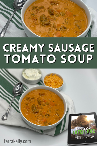Creamy Sausage Tomato Soup blog on terrakelly.com